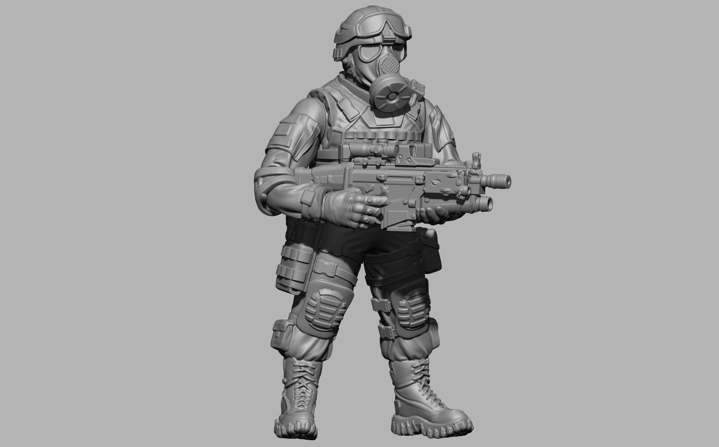 Usa soldier 28 - 40 mm  3D print model_12