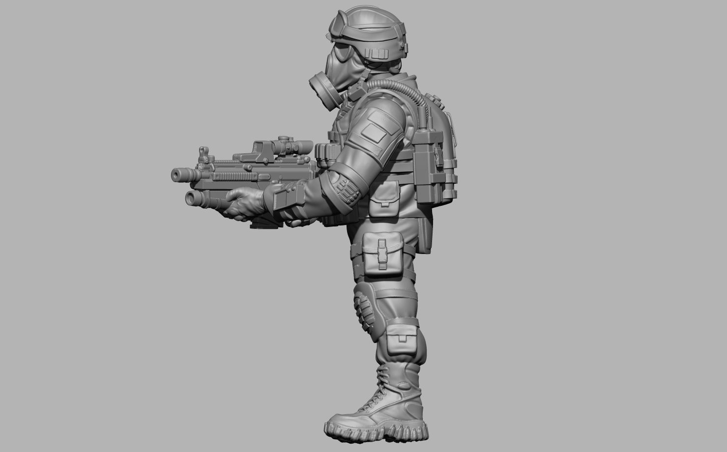 Usa soldier 28 - 40 mm  3D print model_6