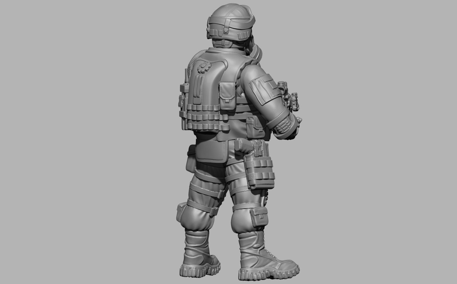 Usa soldier 28 - 40 mm  3D print model_9