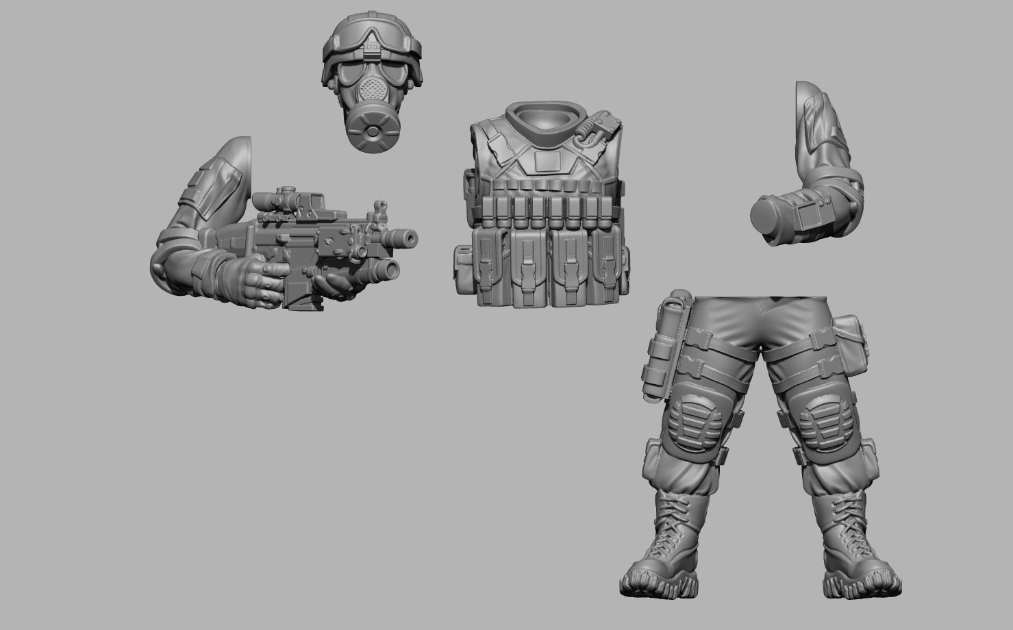 Usa soldier 28 - 40 mm  3D print model_2