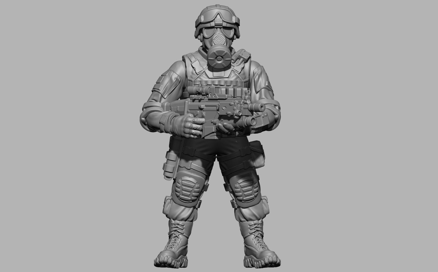 Usa soldier 28 - 40 mm  3D print model_3