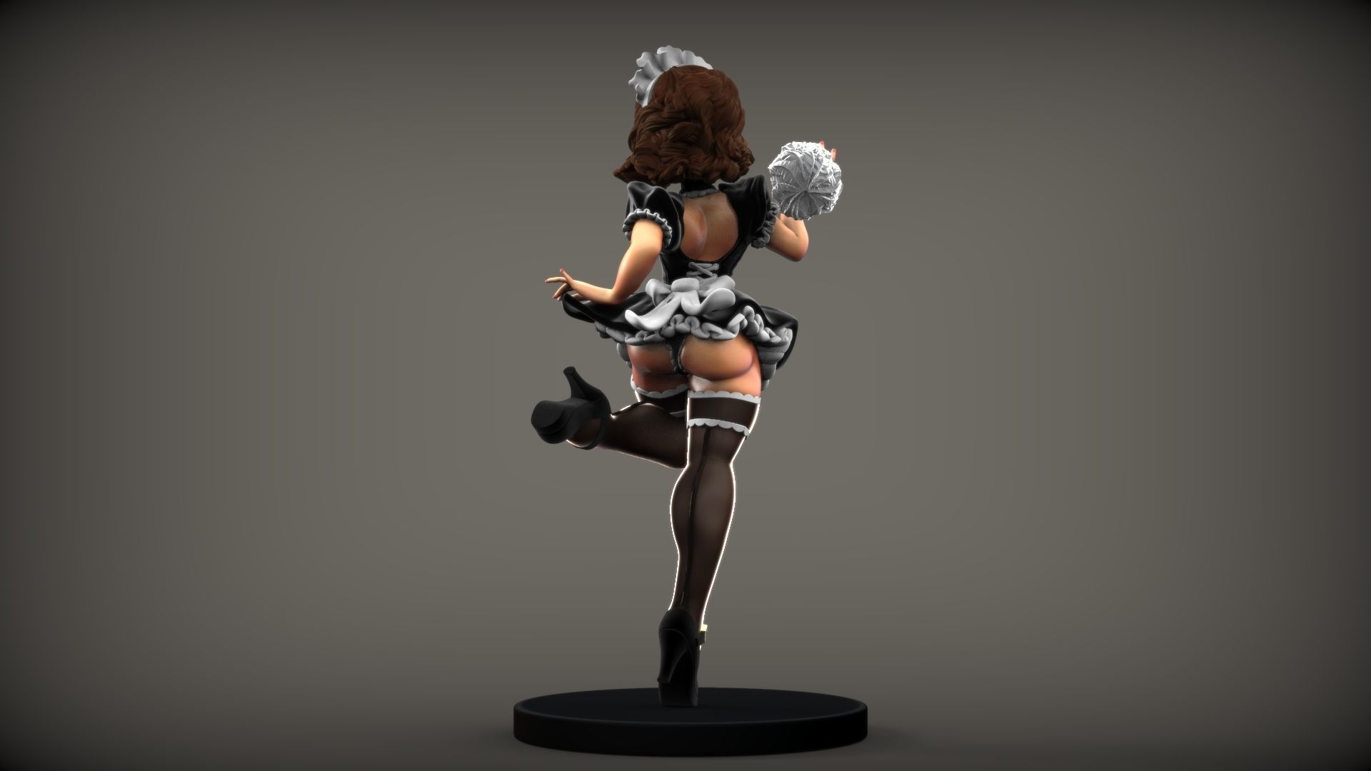 French Maid Pinup - FREE Free 3D print model_18