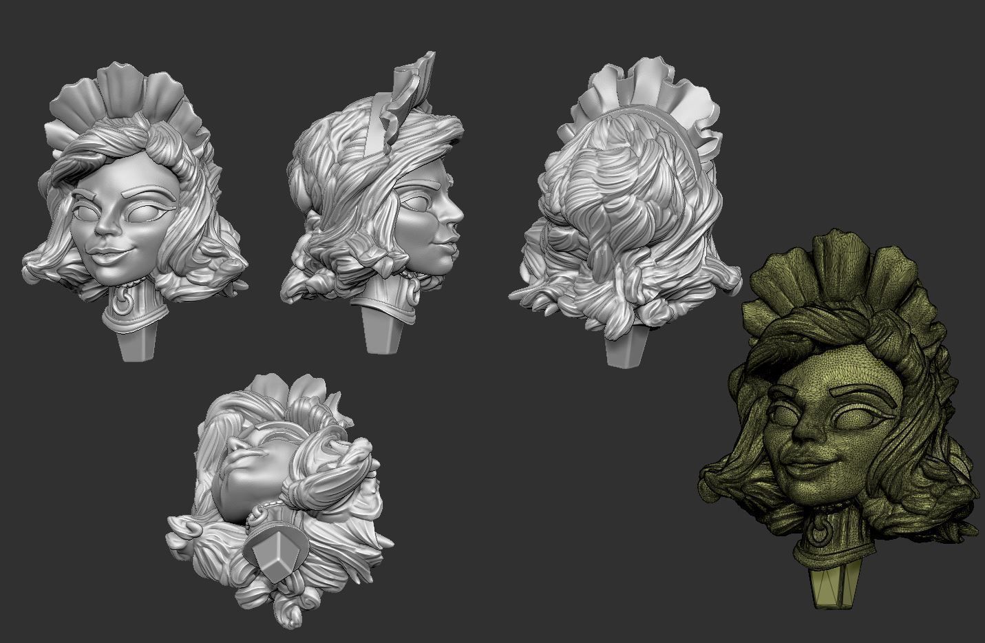 French Maid Pinup - FREE Free 3D print model_6