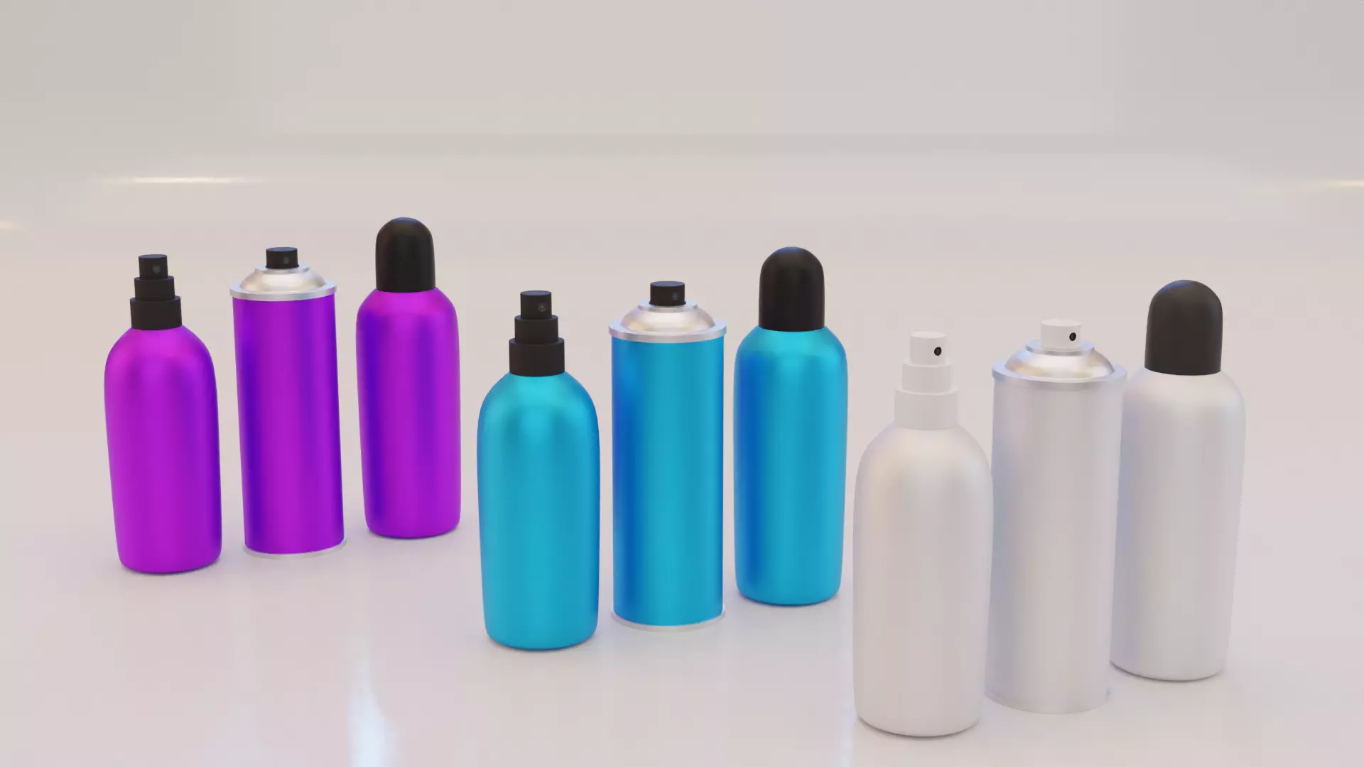 Deodorant Bottle Low-poly 3D model_0