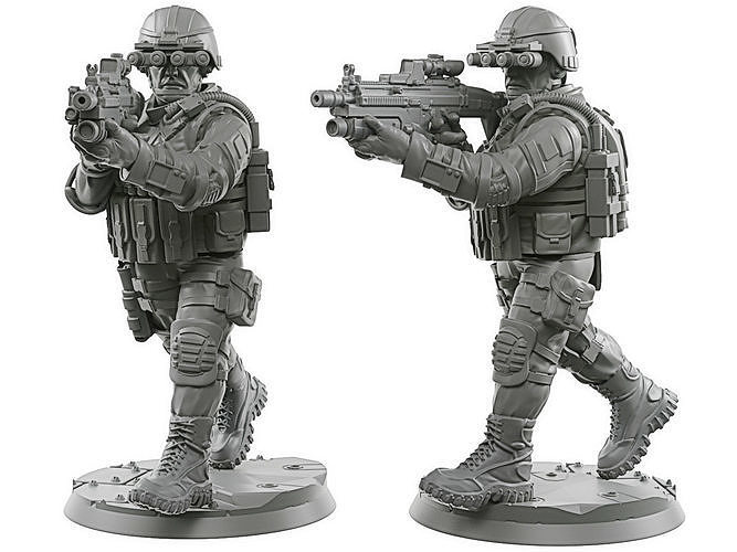 Usa soldier 28 - 40 mm 2 3D print model