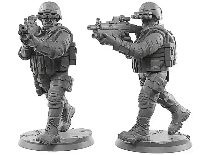 Usa soldier 28 - 40 mm 2 3D print model