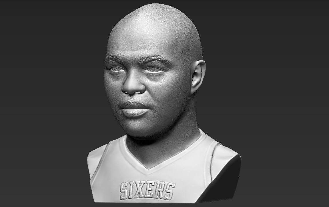 Charles Barkley bust 3D printing ready stl obj formats 3D print model_7
