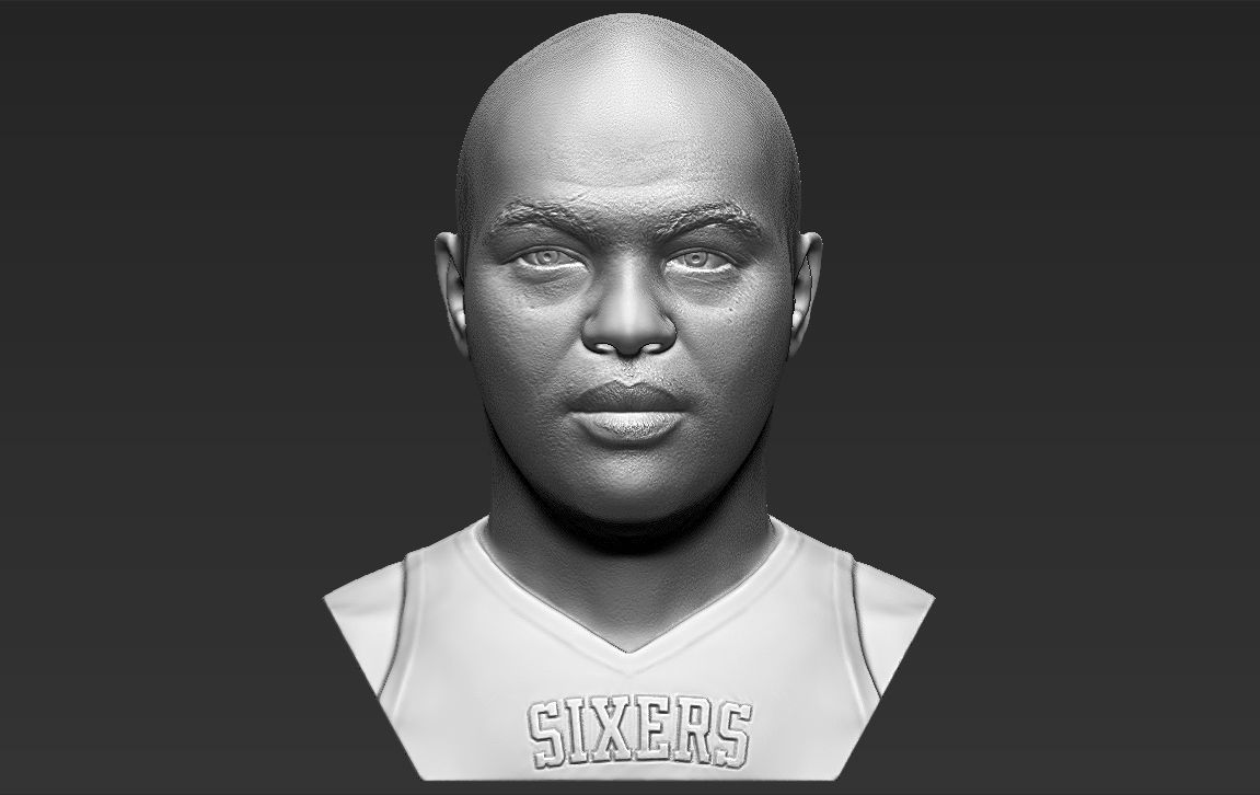 Charles Barkley bust 3D printing ready stl obj formats 3D print model_5