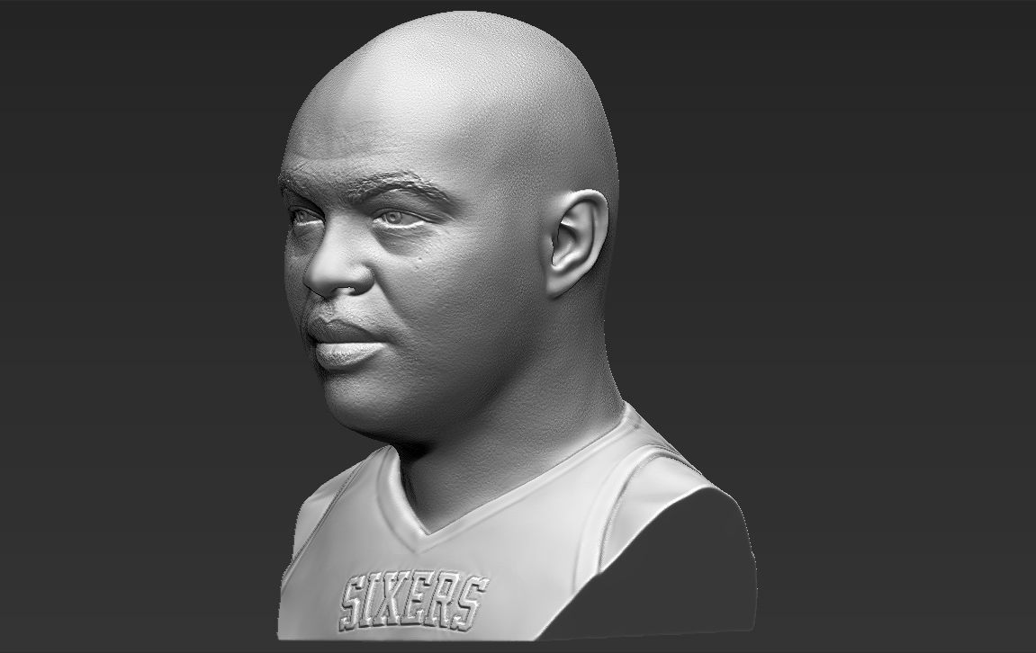 Charles Barkley bust 3D printing ready stl obj formats 3D print model_8