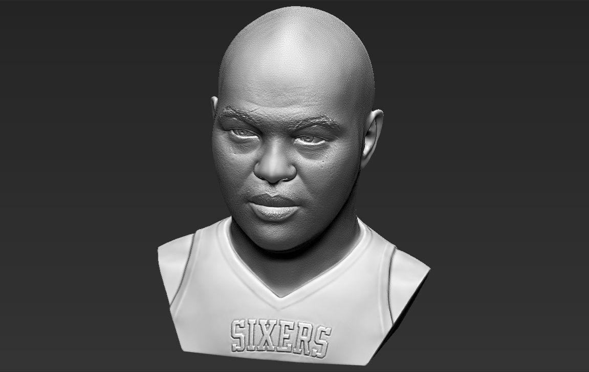 Charles Barkley bust 3D printing ready stl obj formats 3D print model_19