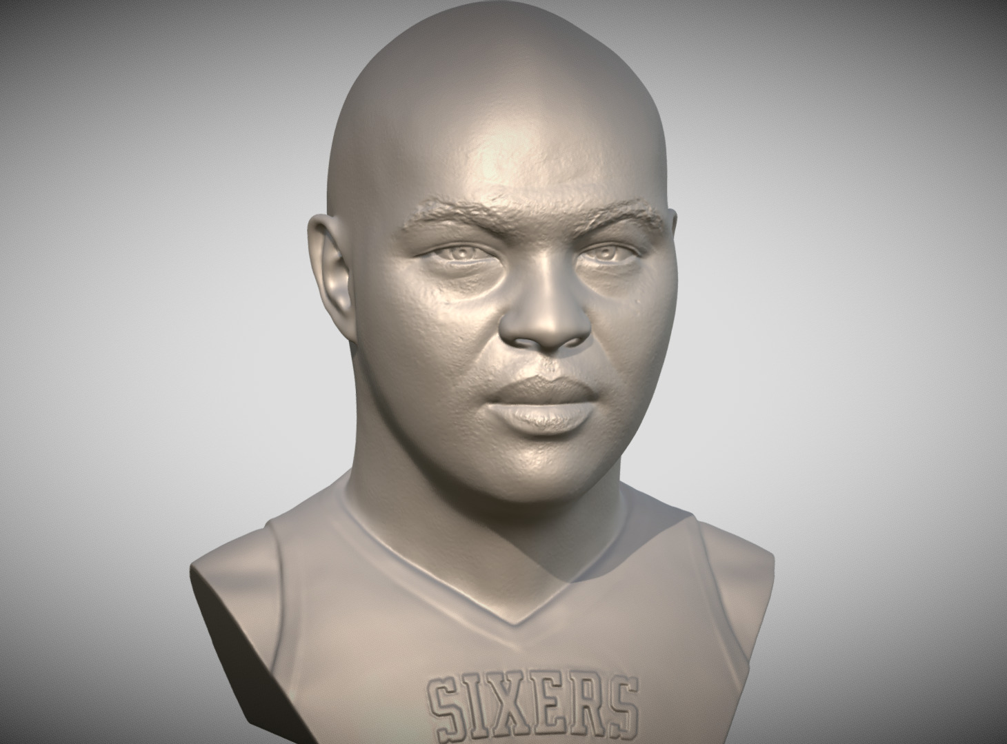 Charles Barkley bust 3D printing ready stl obj formats 3D print model_1