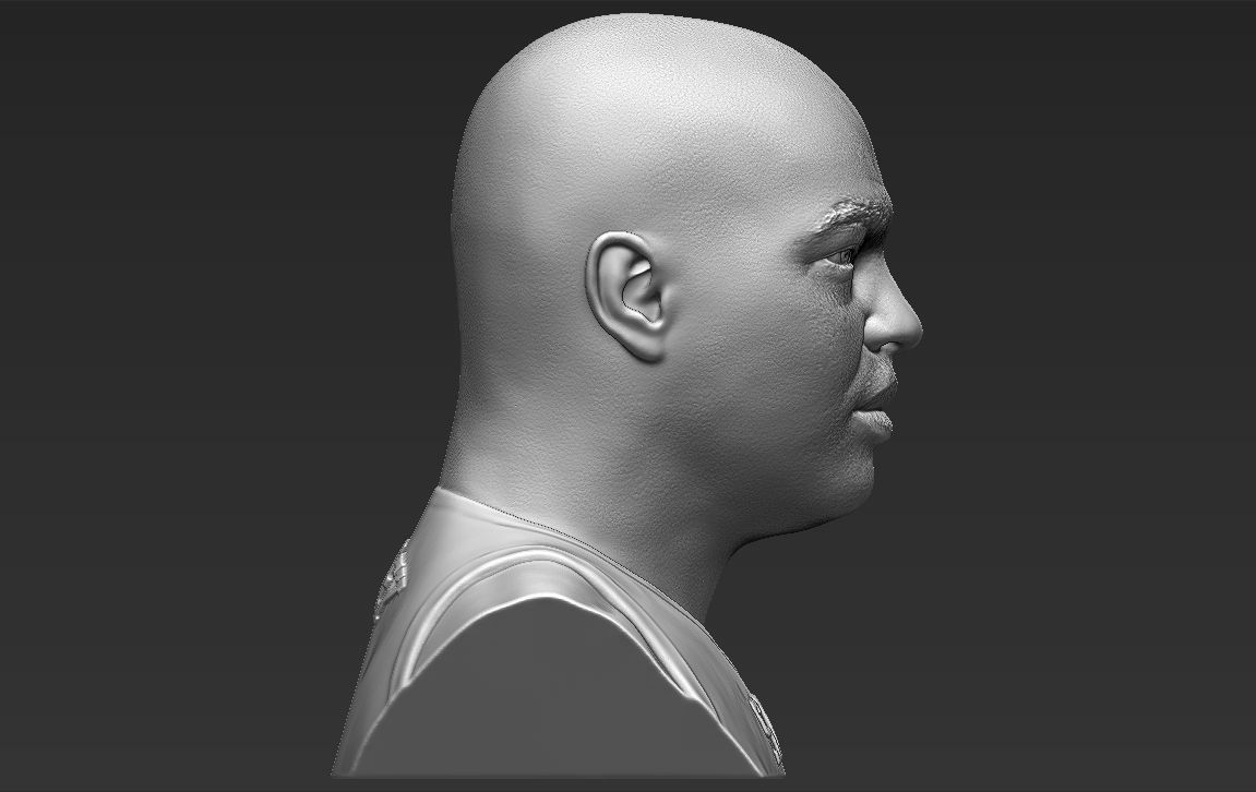 Charles Barkley bust 3D printing ready stl obj formats 3D print model_14