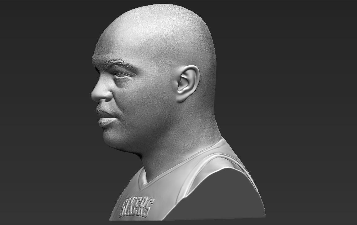 Charles Barkley bust 3D printing ready stl obj formats 3D print model_9