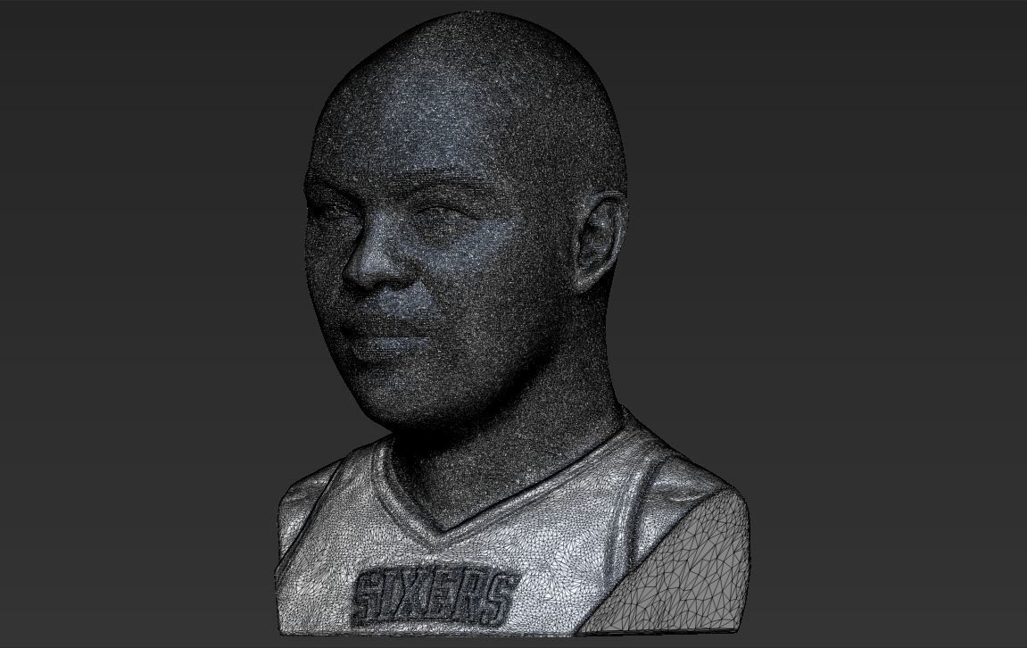 Charles Barkley bust 3D printing ready stl obj formats 3D print model_31