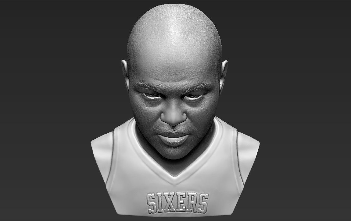 Charles Barkley bust 3D printing ready stl obj formats 3D print model_20