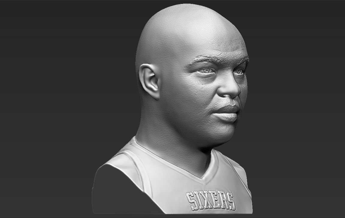 Charles Barkley bust 3D printing ready stl obj formats 3D print model_15