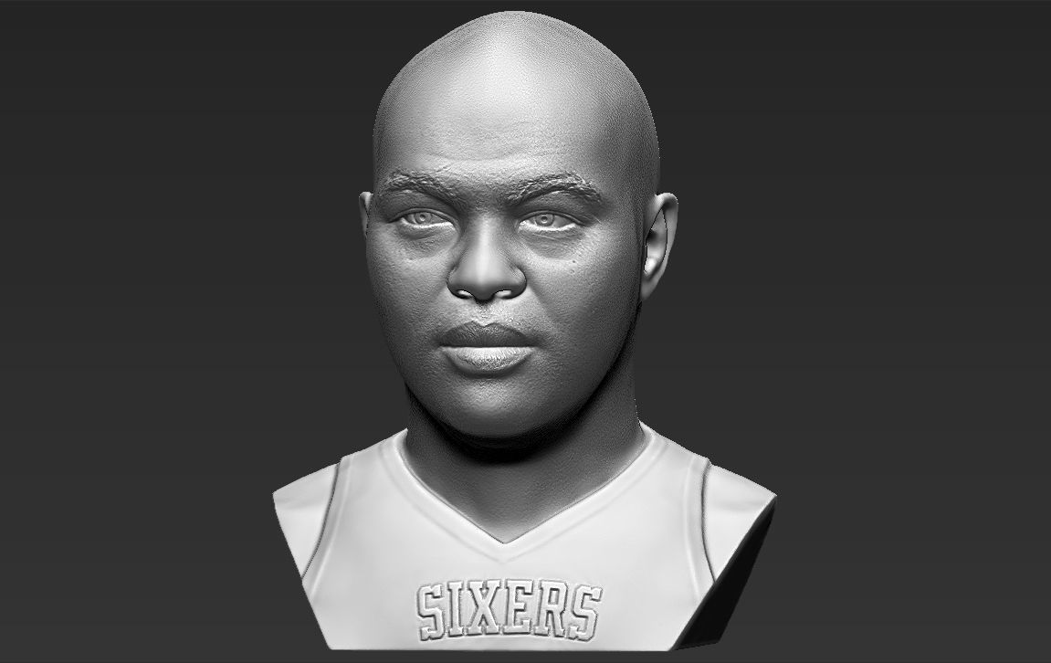 Charles Barkley bust 3D printing ready stl obj formats 3D print model_6