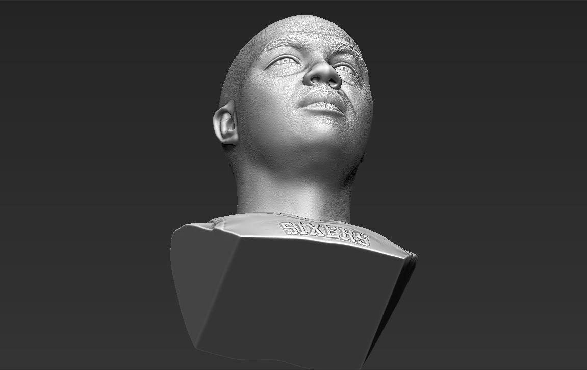 Charles Barkley bust 3D printing ready stl obj formats 3D print model_27
