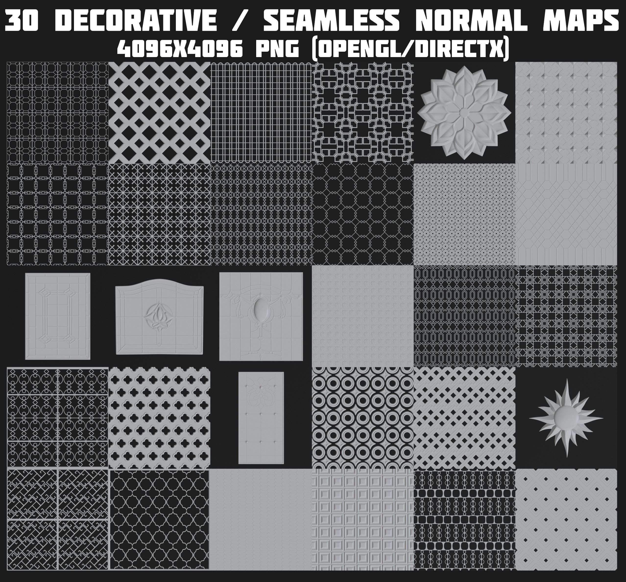 30 decorative seamless normal maps Texture