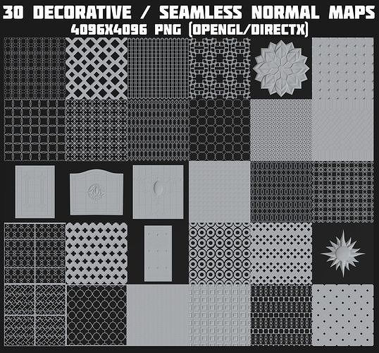 30 decorative seamless normal maps Texture
