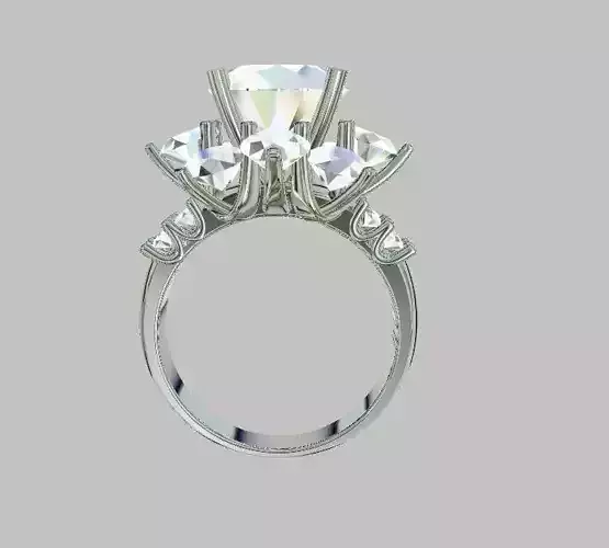 Ring diamond for girls 3D print model