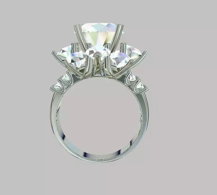 Ring diamond for girls 3D print model_0