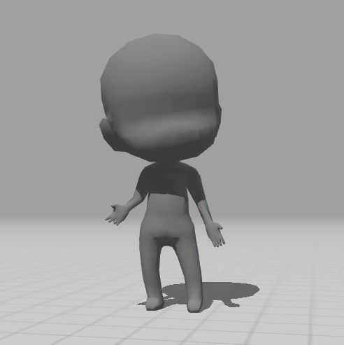 Low Poly - Chibi Base Model Low-poly 3D model_1