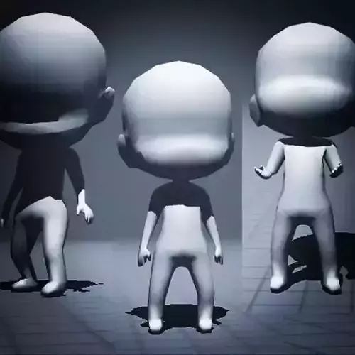 Low Poly - Chibi Base Model Low-poly 3D model