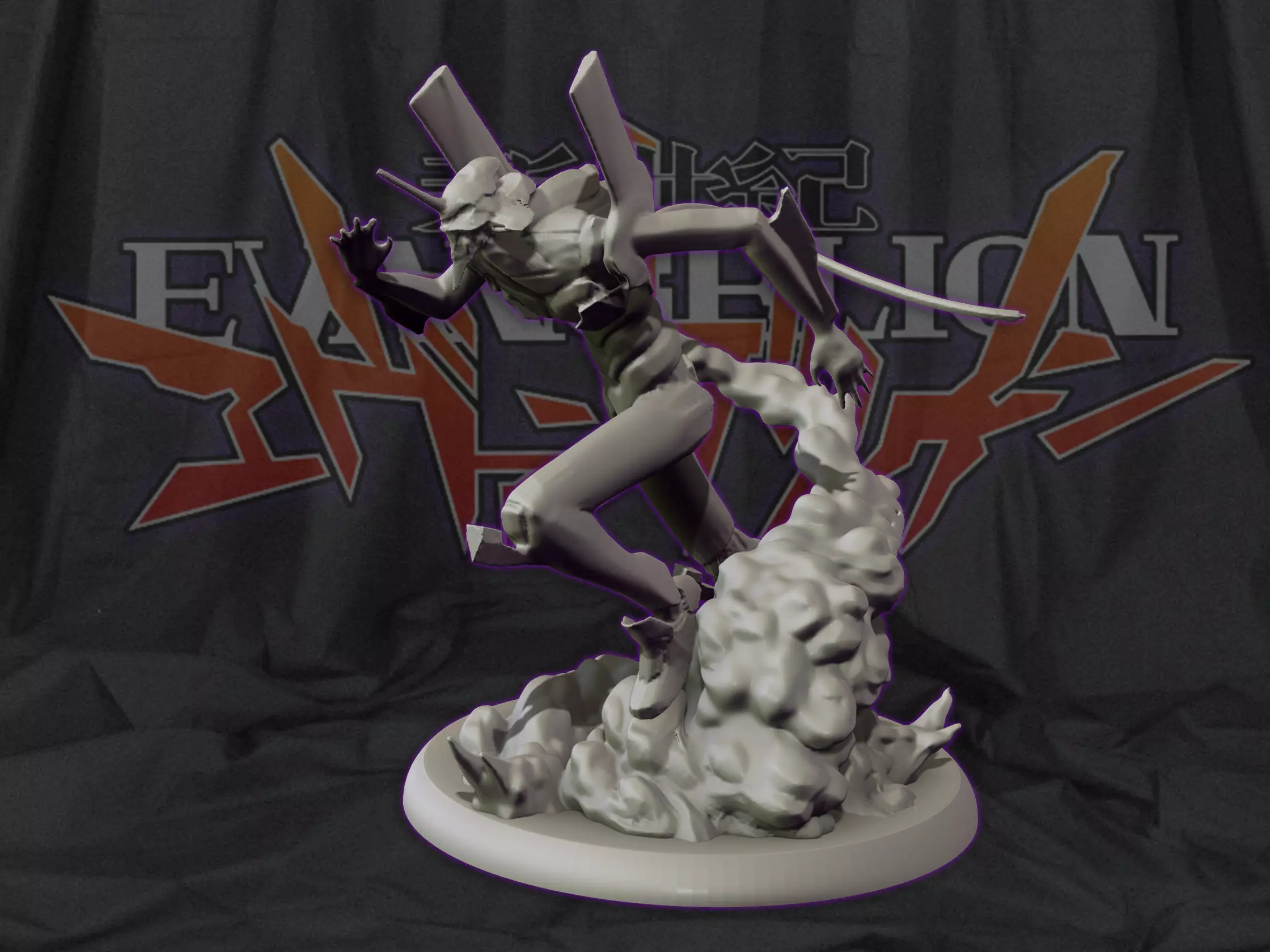 Eva unit 01 - Neon Genesis Evangelion - 3d print statue 3D print model_0