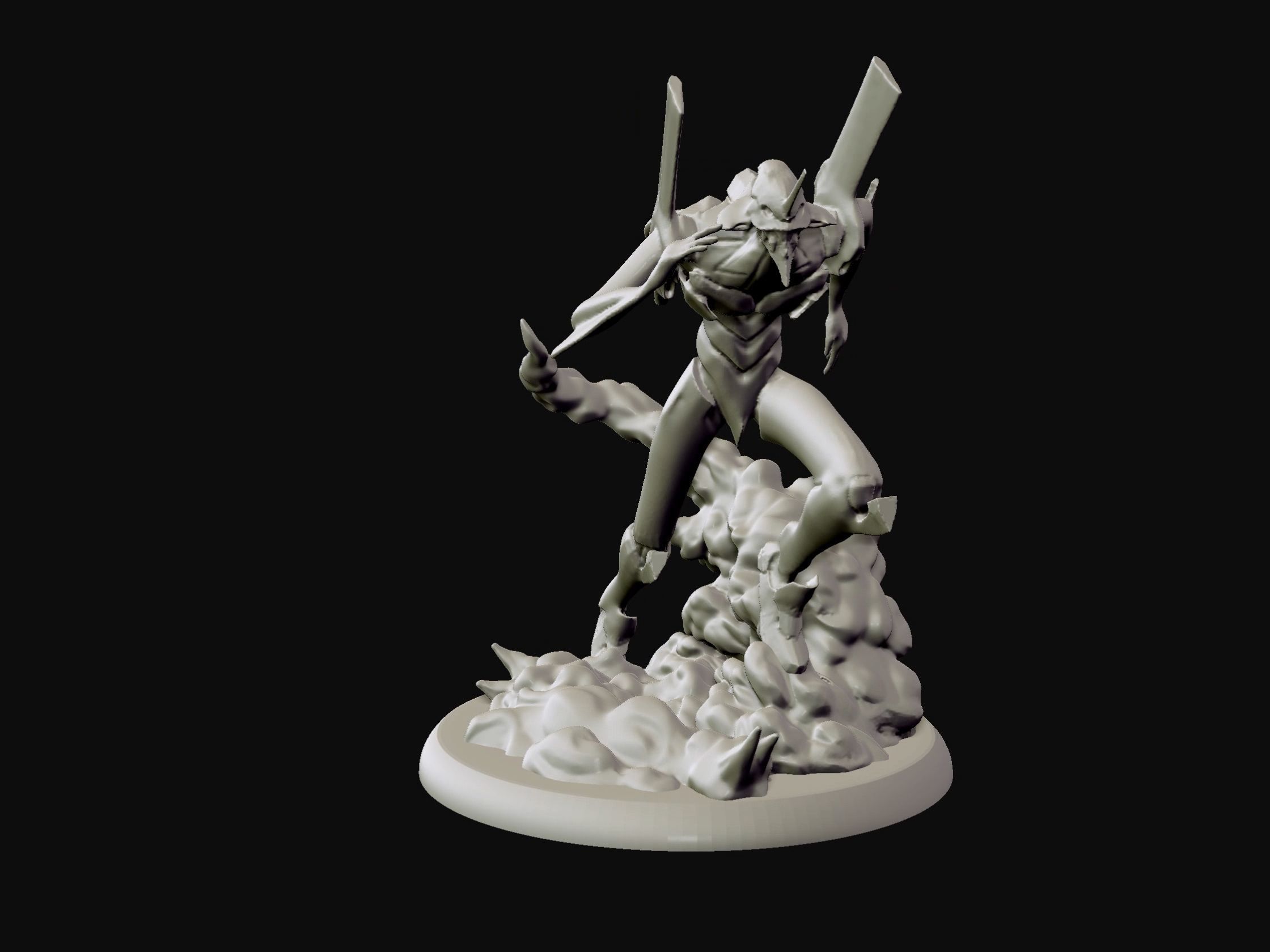 Eva unit 01 - Neon Genesis Evangelion - 3d print statue 3D print model_10