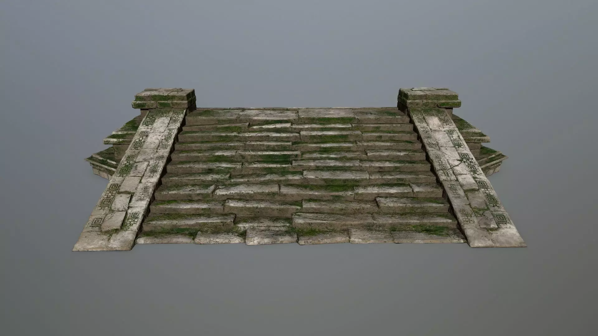 stair stone bridge Low-poly 3D model