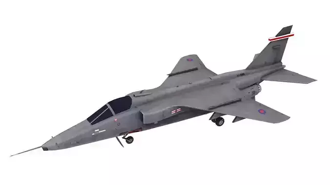Lowpoly Sepecat Jaguar Aircraft