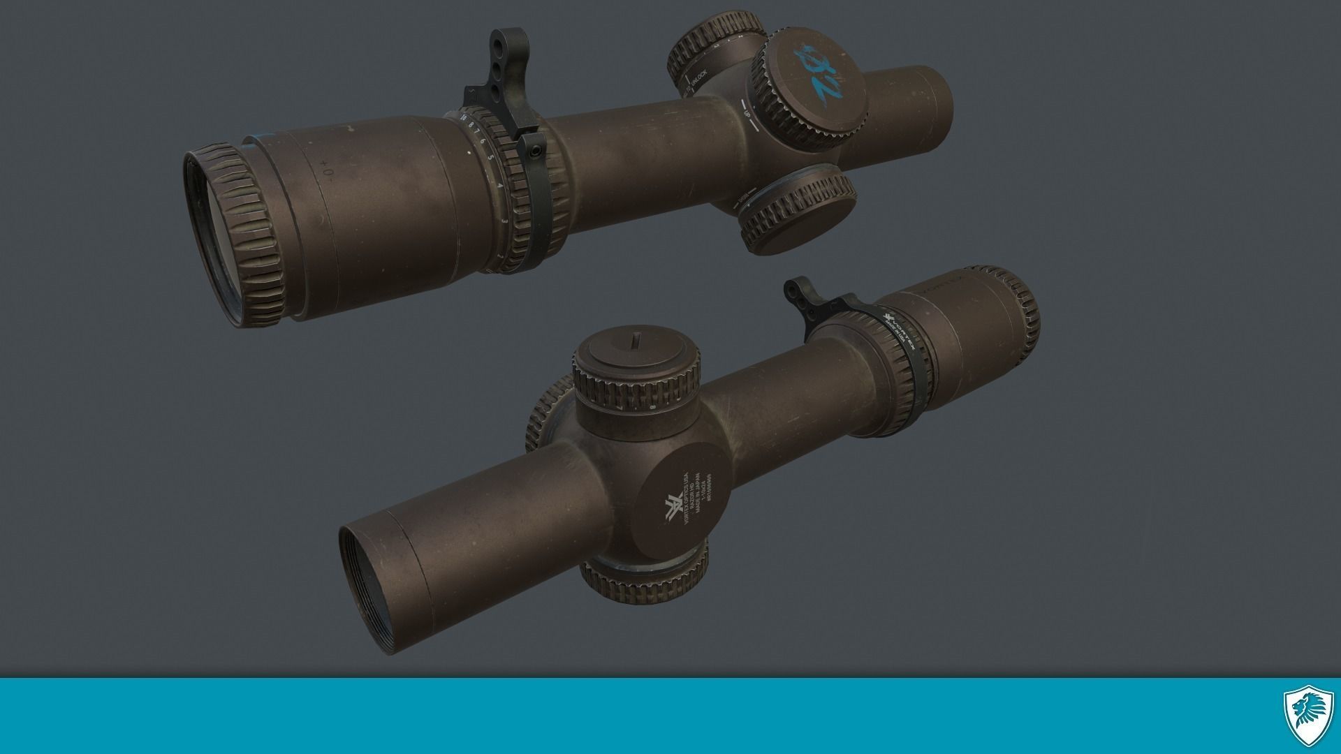 3D model Vortex Razor HD Gen III 1-10 LPVO Low Poly VR / AR / low-poly ...