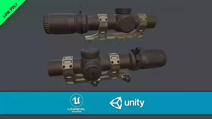 Vortex Razor HD Gen III 1-10 LPVO Low Poly Low-poly 3D model