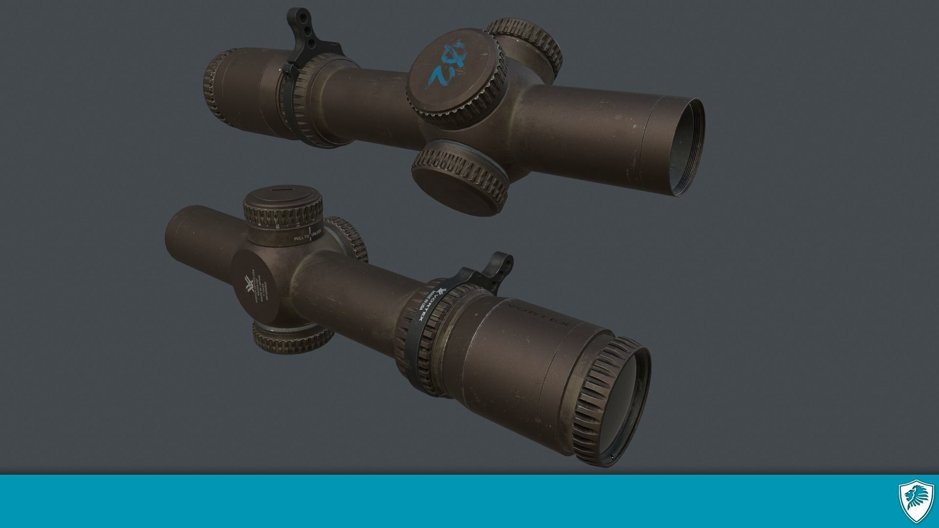 3D model Vortex Razor HD Gen III 1-10 LPVO Low Poly VR / AR / low-poly ...