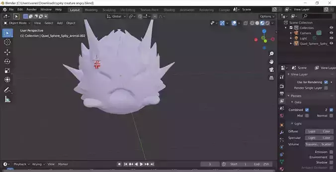 Angry spiky creature