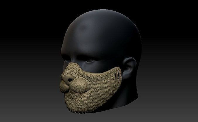 Cat Half Mask 3D print model