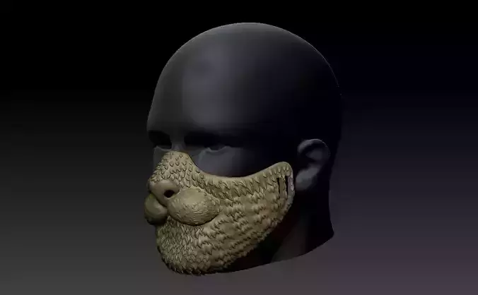 Cat Half Mask 3D print model
