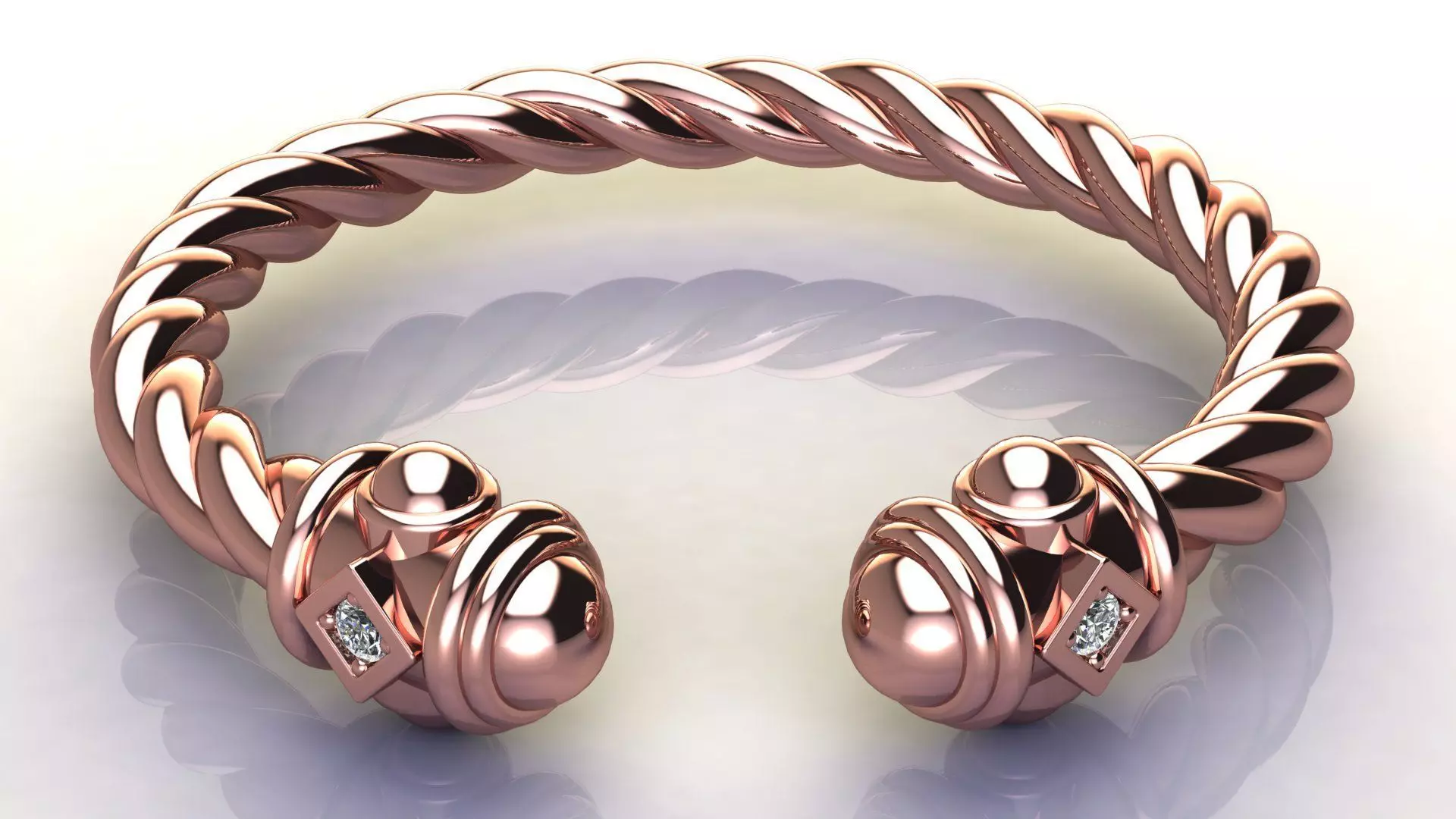 Renaissance Ring with Diamonds size 18 mm 3D print model