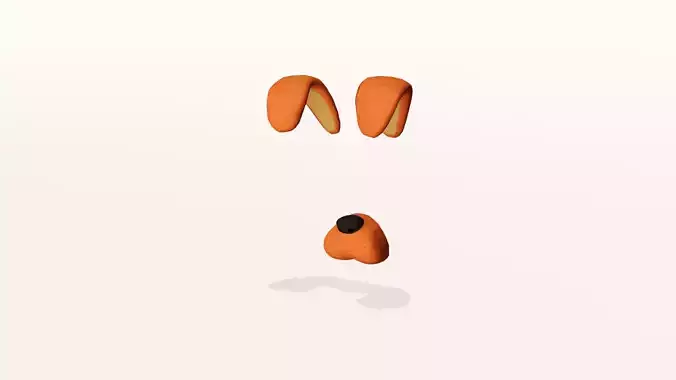  Dog face 3D AR model