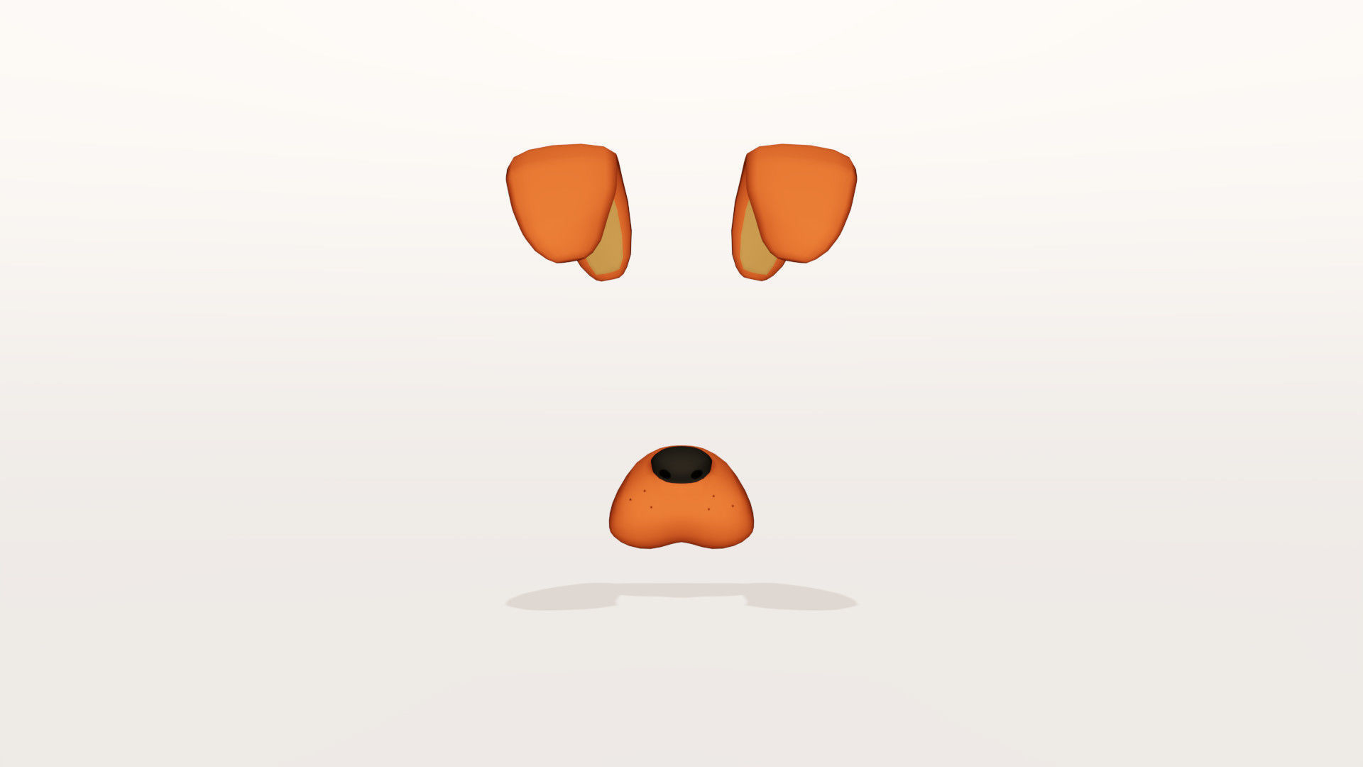  Dog face 3D AR model Low-poly 3D model_1