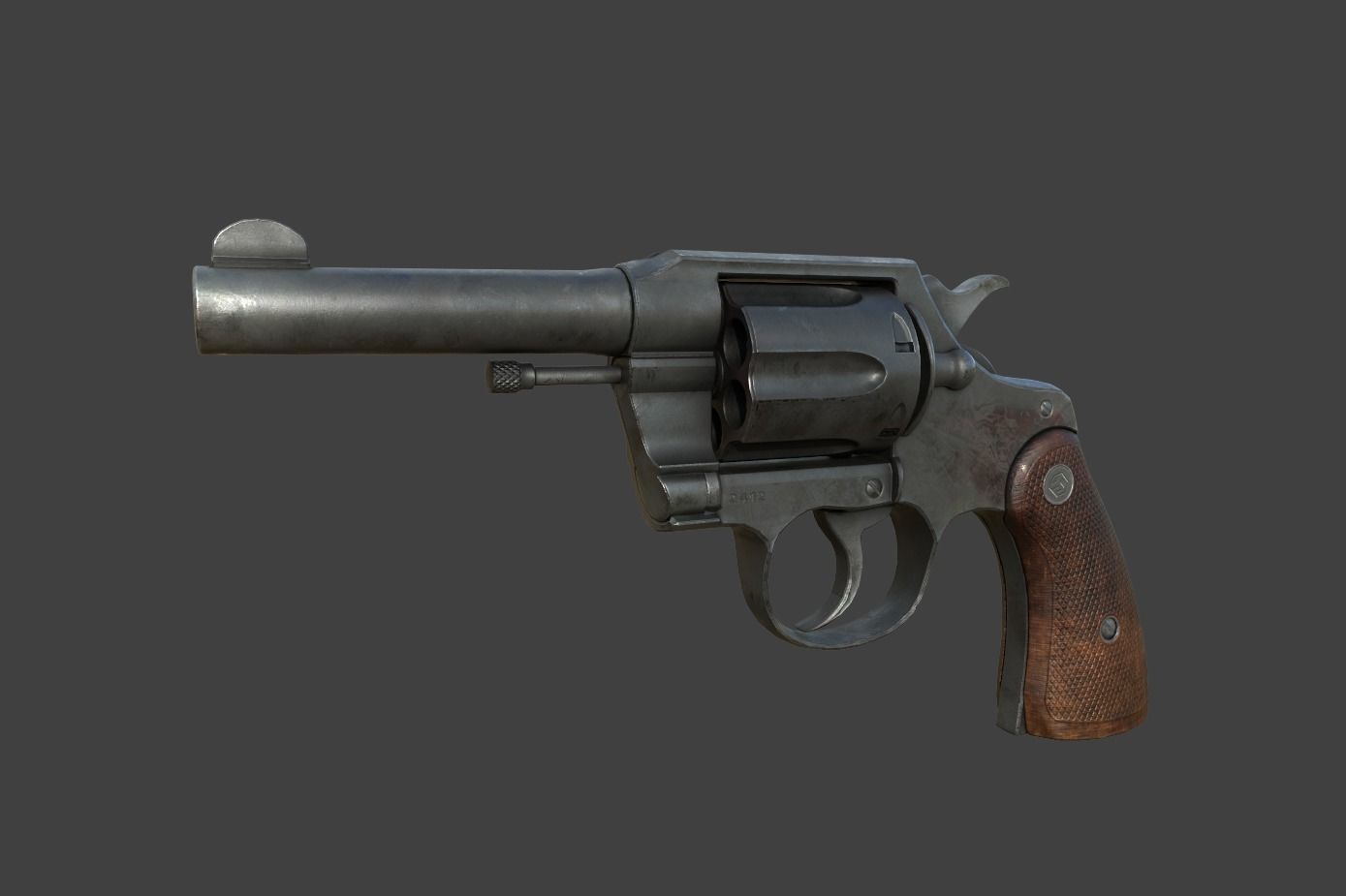 Shotgun - Highpoly Model revolver 3D model_1
