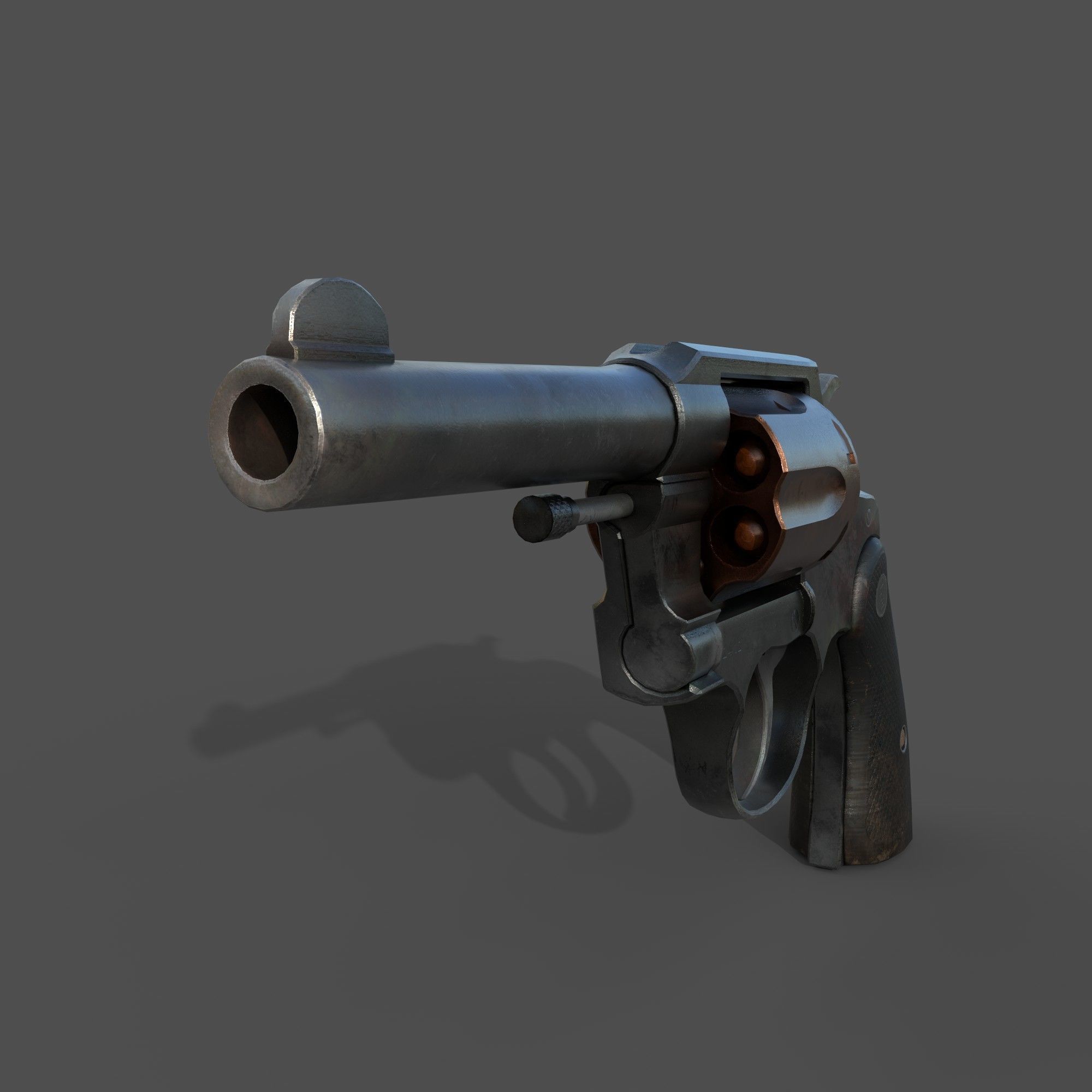 Shotgun - Highpoly Model revolver 3D model_2