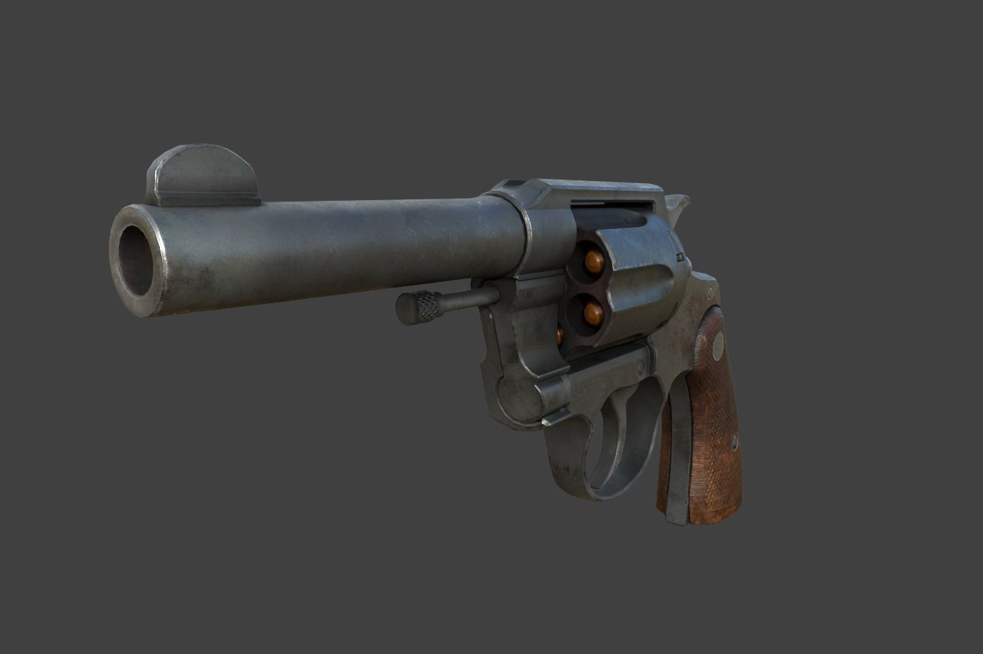 Shotgun - Highpoly Model revolver 3D model_3