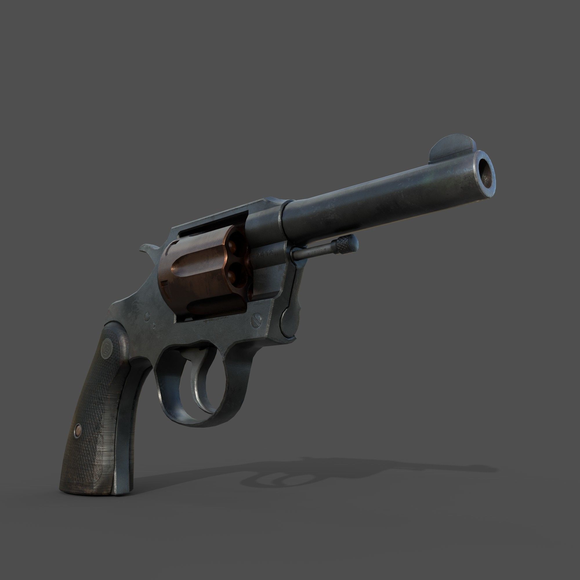 Shotgun - Highpoly Model revolver 3D model_8