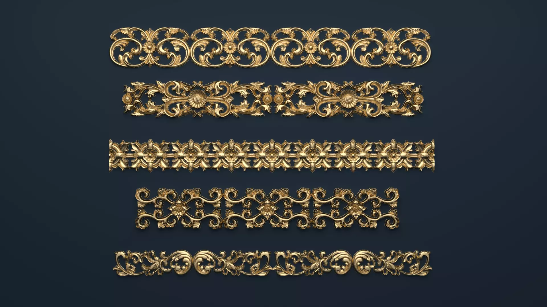 Classic decor ornament v-3D model02 3D model_0