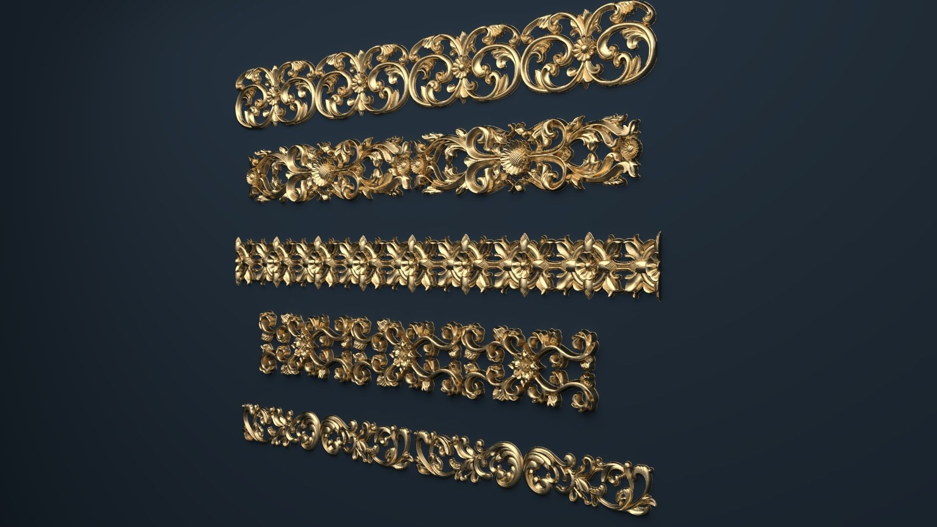 Classic decor ornament v-3D model02 3D model_1