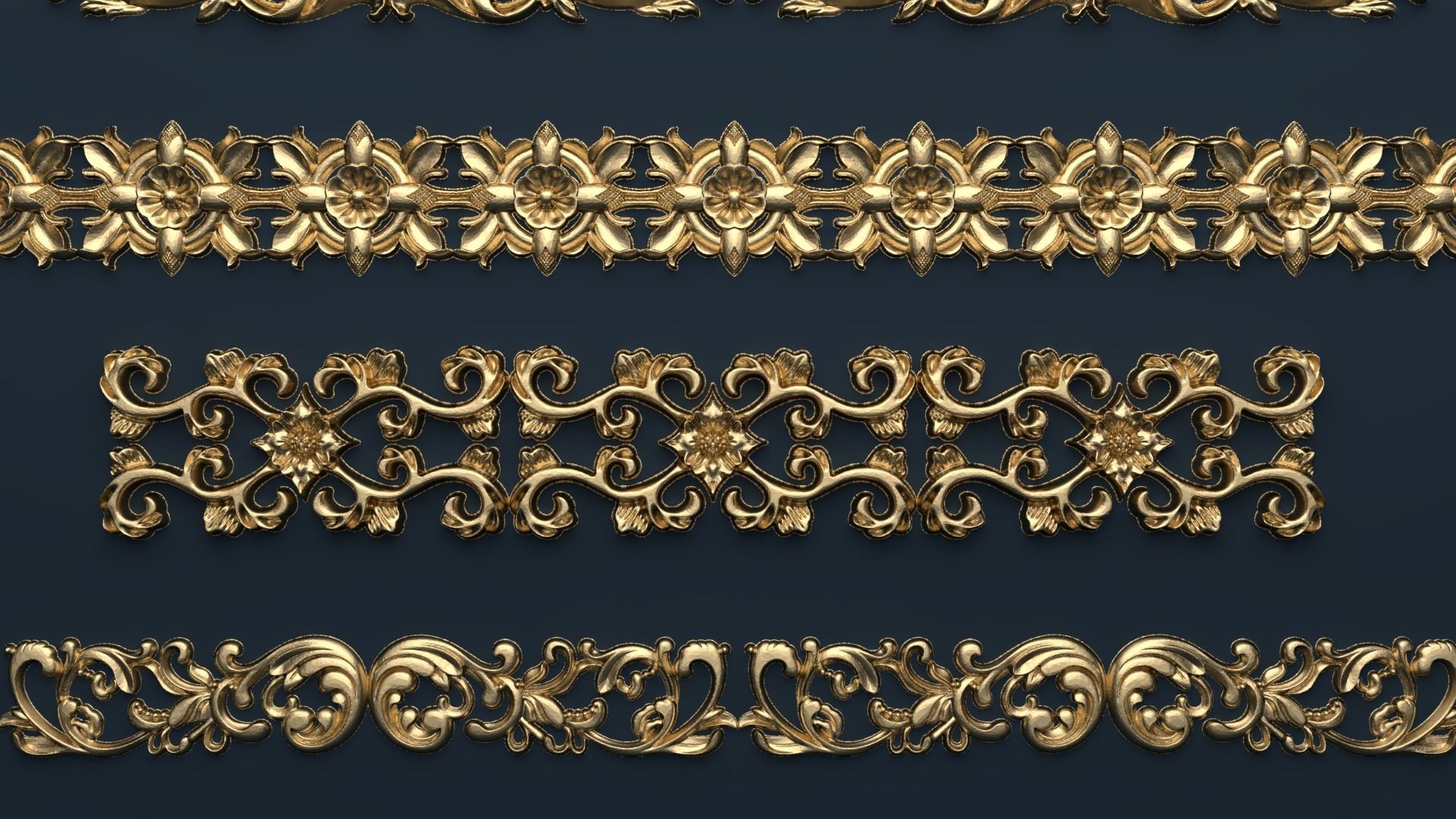 Classic decor ornament v-3D model02 3D model_2