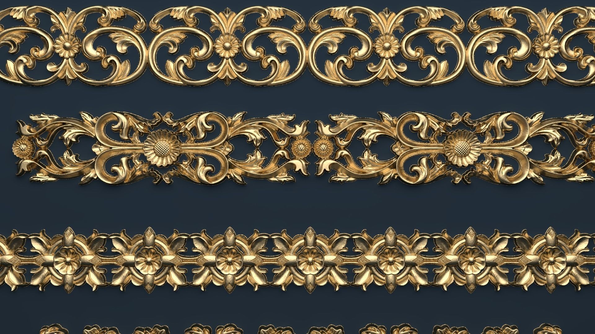 Classic decor ornament v-3D model02 3D model_3