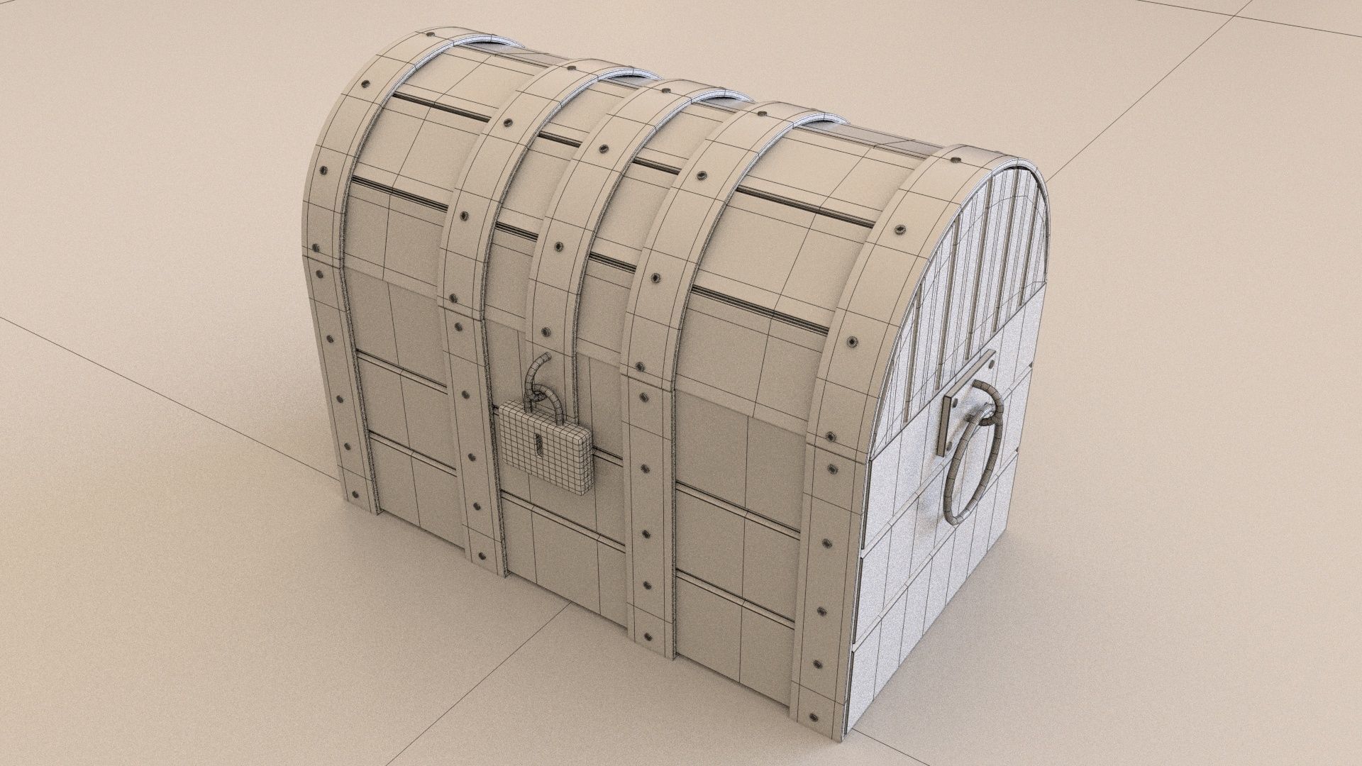 Chest 3D Model of treasure 3D model_4